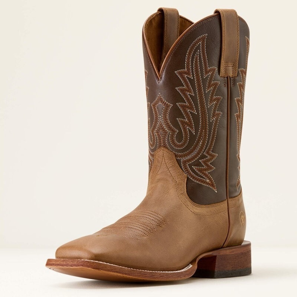 Ariat® (Men's 8.5 D) County Roads™ Western Cowboy Boot, Wheat Tan/Santa Fe $220